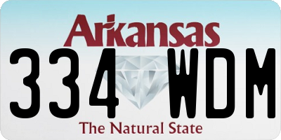 AR license plate 334WDM