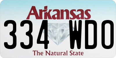 AR license plate 334WDO