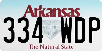 AR license plate 334WDP