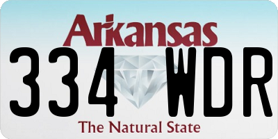 AR license plate 334WDR