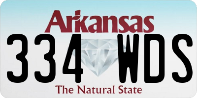 AR license plate 334WDS