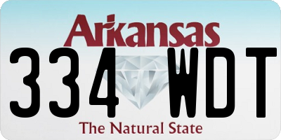 AR license plate 334WDT