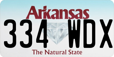 AR license plate 334WDX