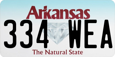 AR license plate 334WEA