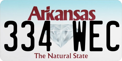 AR license plate 334WEC