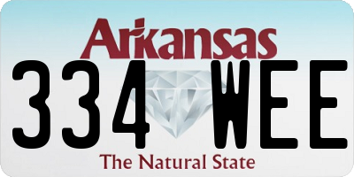 AR license plate 334WEE