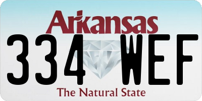 AR license plate 334WEF