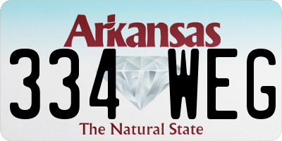 AR license plate 334WEG