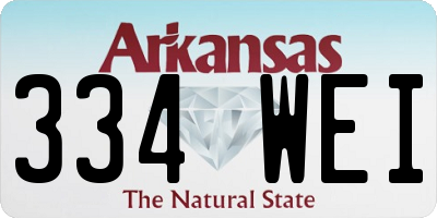 AR license plate 334WEI
