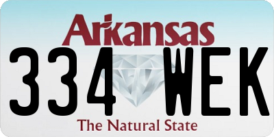 AR license plate 334WEK