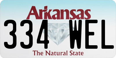 AR license plate 334WEL