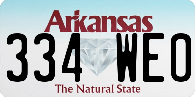 AR license plate 334WEO