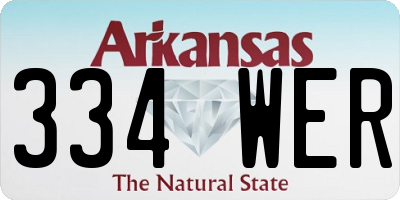 AR license plate 334WER