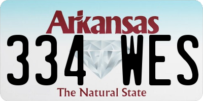 AR license plate 334WES
