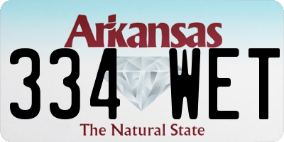 AR license plate 334WET