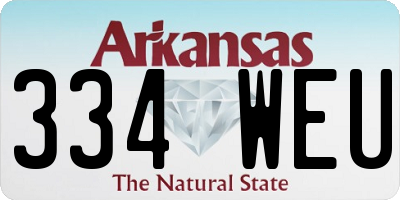 AR license plate 334WEU