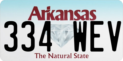 AR license plate 334WEV