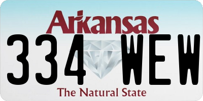 AR license plate 334WEW