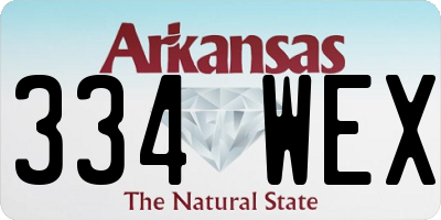 AR license plate 334WEX