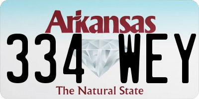 AR license plate 334WEY