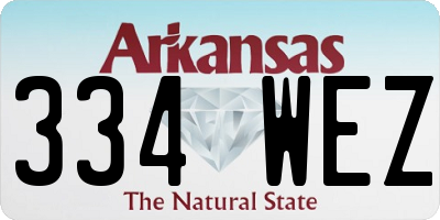AR license plate 334WEZ