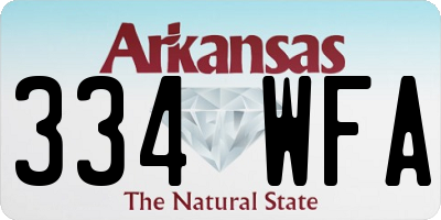 AR license plate 334WFA