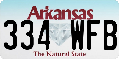AR license plate 334WFB