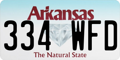 AR license plate 334WFD