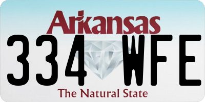 AR license plate 334WFE
