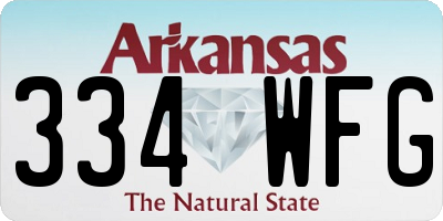 AR license plate 334WFG
