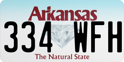 AR license plate 334WFH