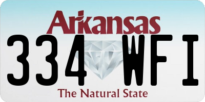 AR license plate 334WFI