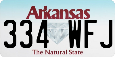 AR license plate 334WFJ