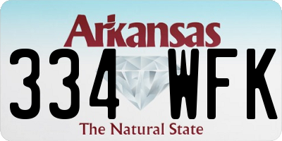AR license plate 334WFK