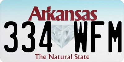 AR license plate 334WFM