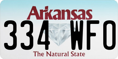 AR license plate 334WFO
