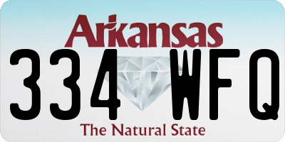 AR license plate 334WFQ