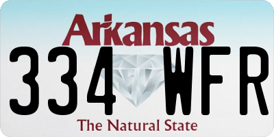 AR license plate 334WFR