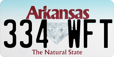 AR license plate 334WFT