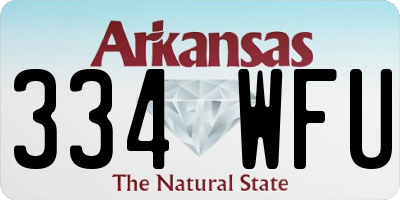 AR license plate 334WFU