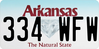 AR license plate 334WFW