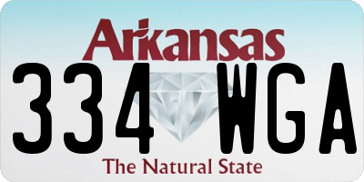 AR license plate 334WGA