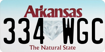 AR license plate 334WGC