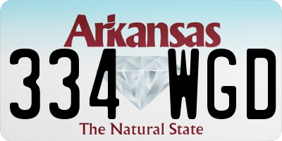 AR license plate 334WGD