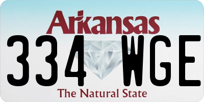 AR license plate 334WGE