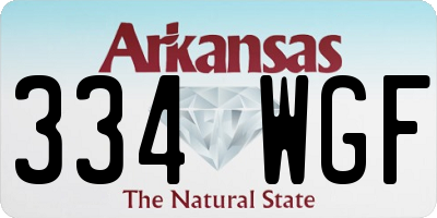 AR license plate 334WGF