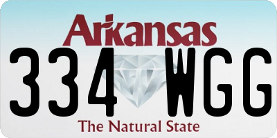 AR license plate 334WGG