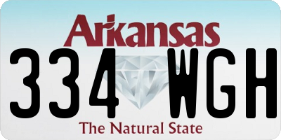 AR license plate 334WGH