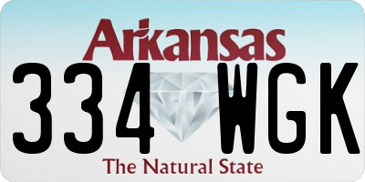AR license plate 334WGK