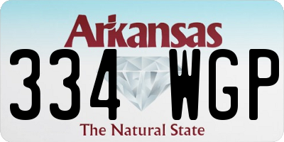 AR license plate 334WGP